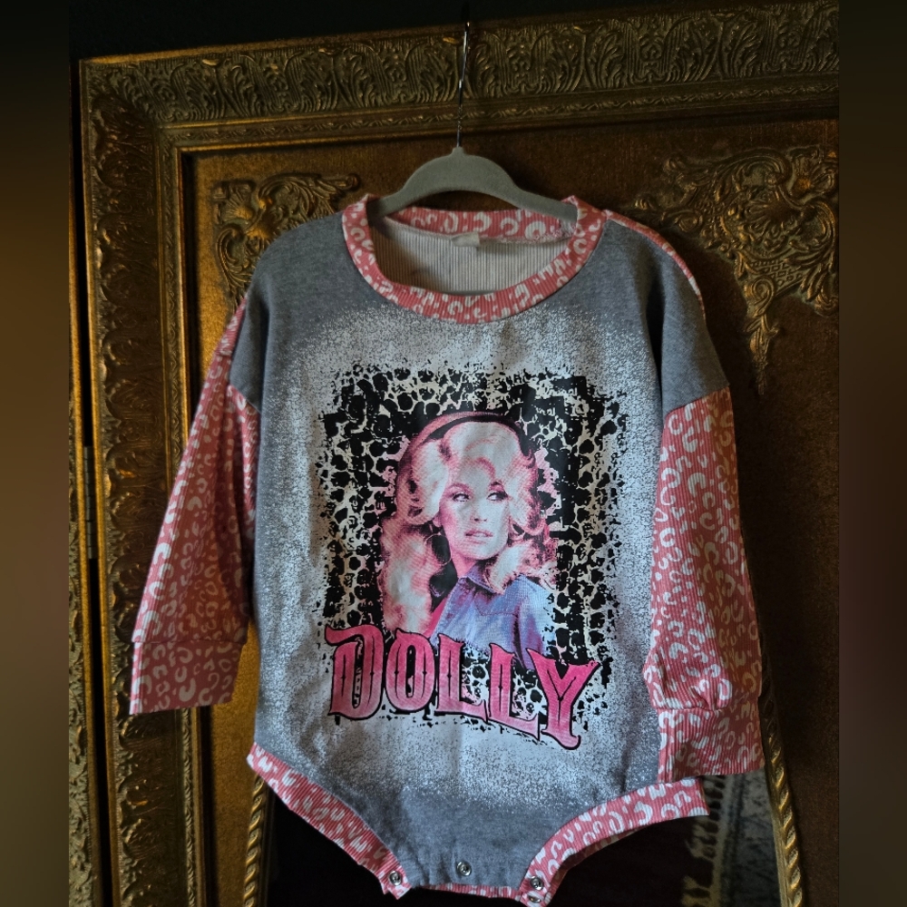 Dolly Parton Graphic Oversized Bodysuit